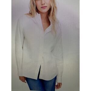 NWT Madewell Small easy fit oversize oxford long sleeve white